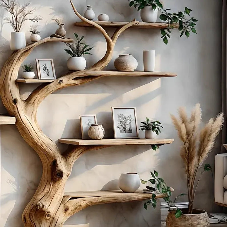 Decorative Wooden Tree BookShelf | Minimalist & Functional Home Décor
