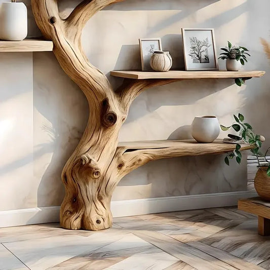 Decorative Wooden Tree BookShelf | Minimalist & Functional Home Décor